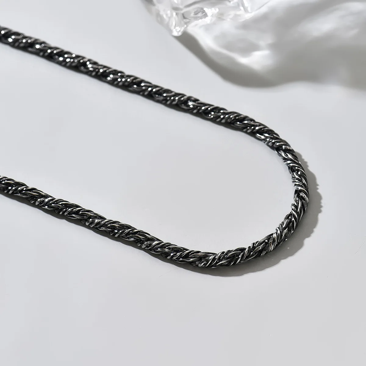 Choose Style Choker Brand New Stainless Steel Cable Curb Link Twisted Chain Necklace Vintage Black For Mens Women Boys XMAS Gift