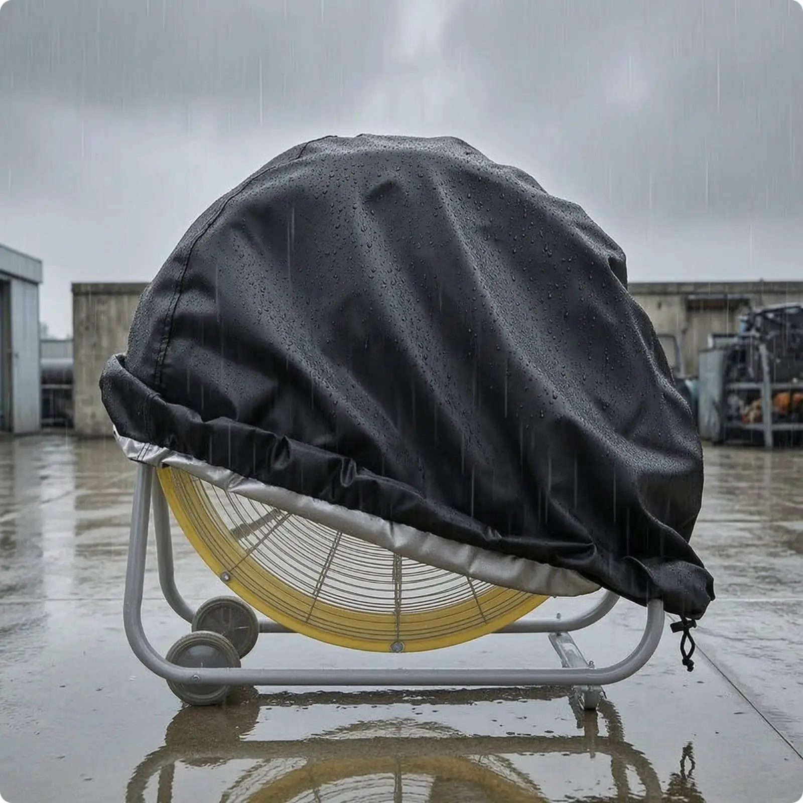 Industrial Fan Cover Dustproof Floor Fan Cover Waterproof for Outdoor Storage,