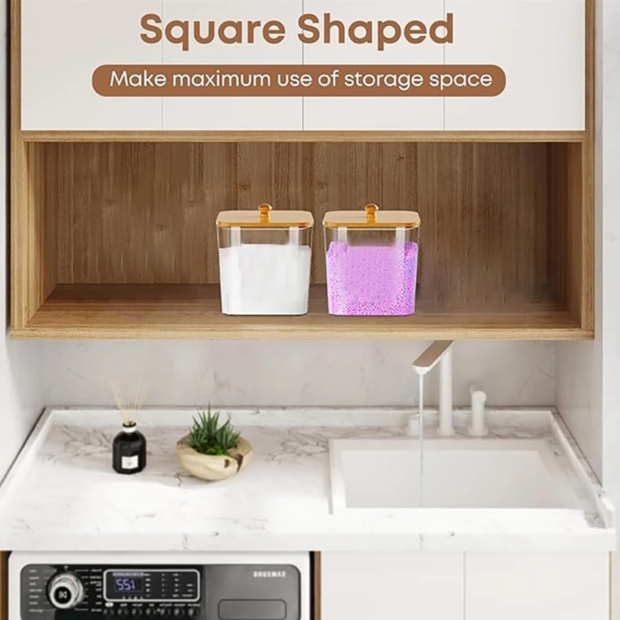 Laundry Room Organization Storage Containers 80oz Laundry Pod Containers  with Lids for Laundry Detergent Laundry Pods Dry Sheet