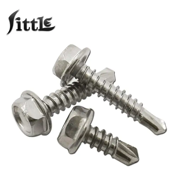 20/50 Pcs M4.2 M4.8 410 Stainless Steel Outer Hexagon Self-drilling Screw Hardware Accessories  Tapping Self-drilling Screw Vis