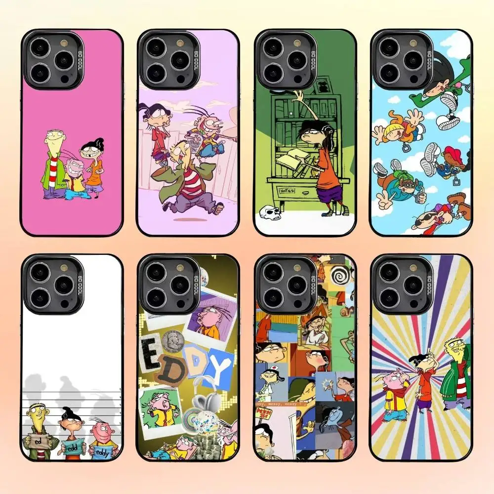 

Cute Ed E-Edd N E-Eddys Phone Case For iPhone 16,15,14,13,12,11,Mini,Pro,MAX Gray Matte Silicone Black Cover