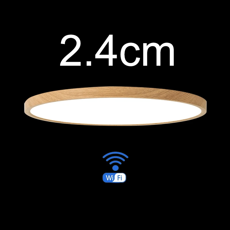 

Modern Led Smart Ceiling Light Golden Wood Grain Dimmable Home Lighing WiFi Tuya App Voice Control Surface Mounting Ceiling Lamp