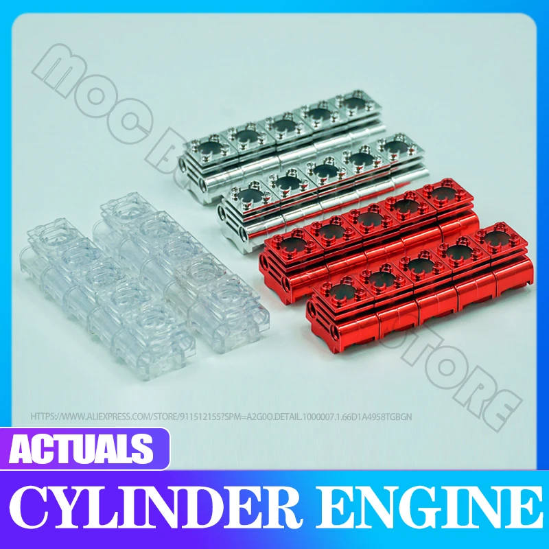 High-Tech Accessories Cylinder Engine V10 Building Block Brick Racing Car Compatible 42083 42143 42115 Children MOC Toys Gifts