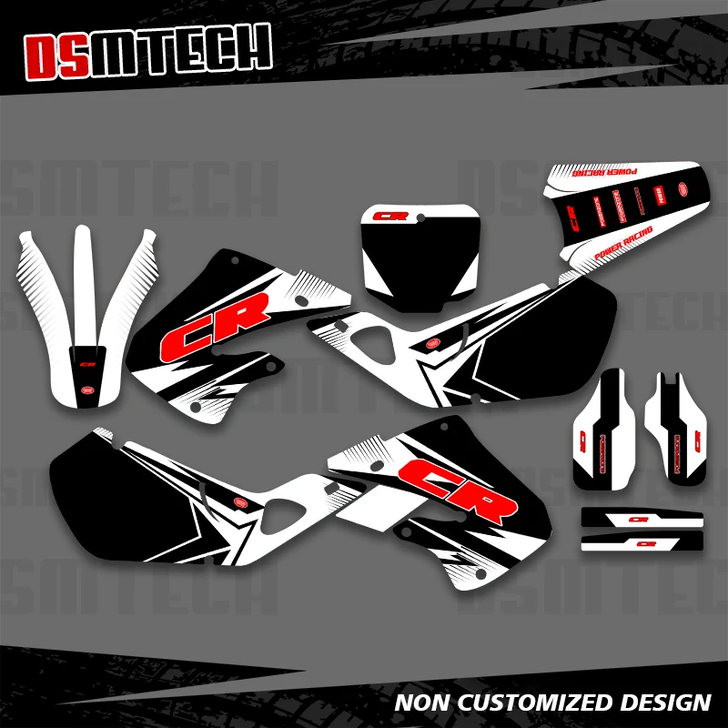 

DSMTECH For Honda CR125 CR 125 1998 1999 CR250 CR 250 1997 1998 1999 Full Graphics Decals Stickers Motorcycle Background 002