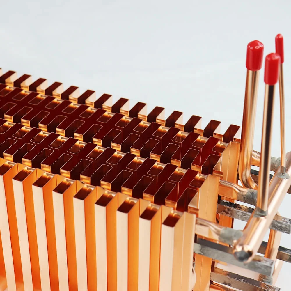 Customized Copper Welding Fin Radiator With Cooling Copper Pipe