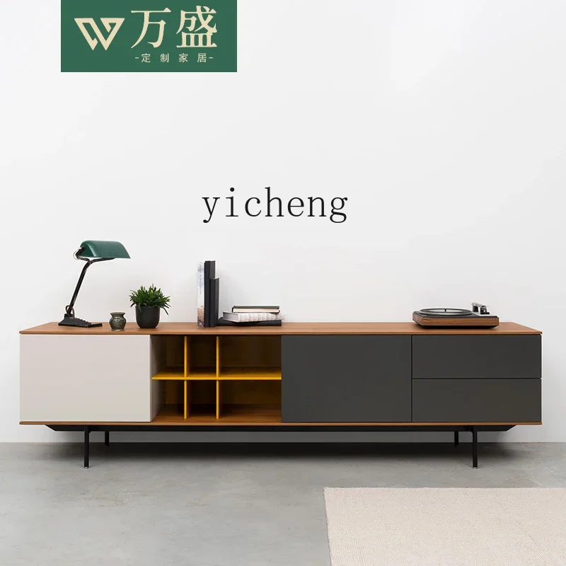 

AA Paint TV Cabinet Modern Minimalist Living Room Color-Blocking TV Cabinet Floor Cabinet