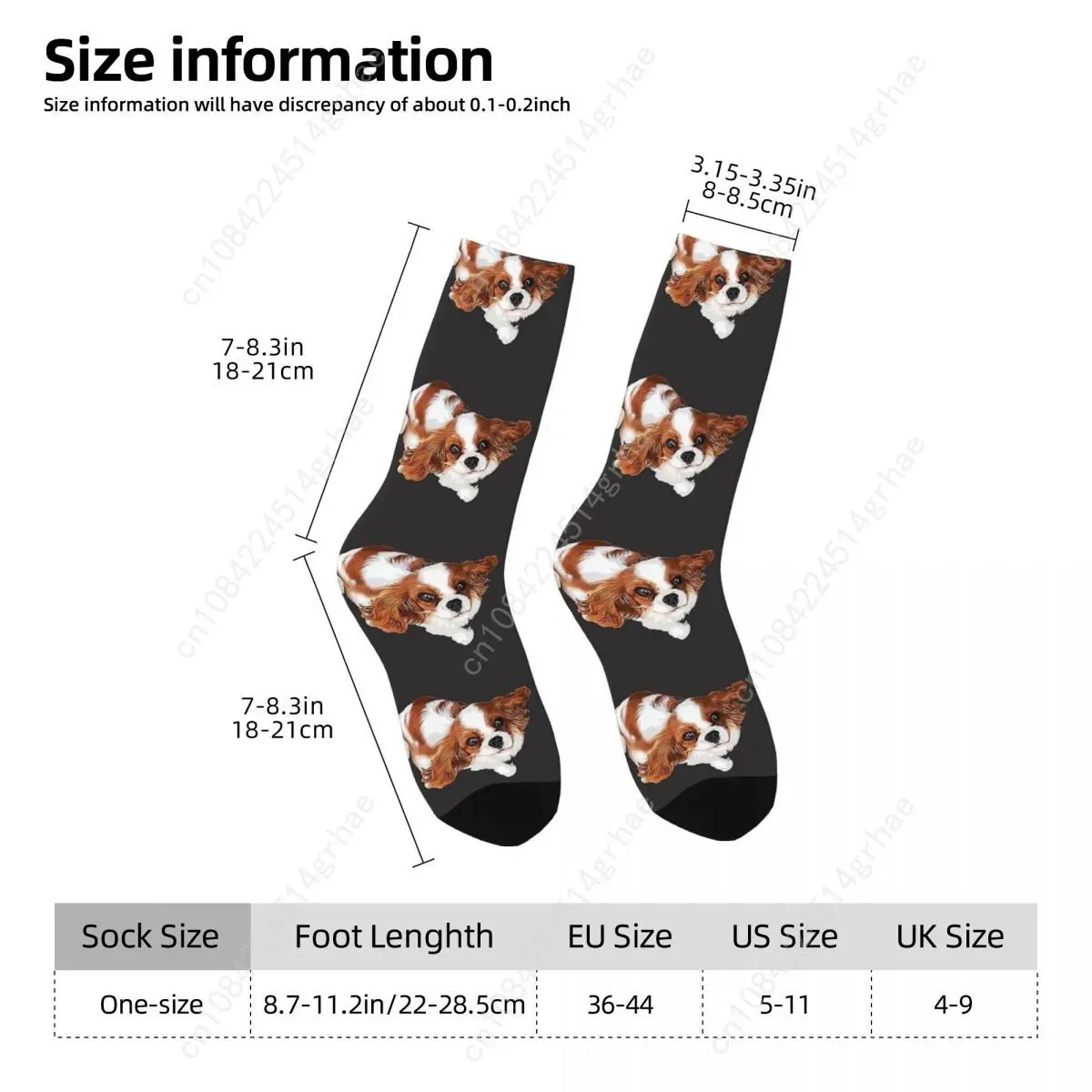 Cavalier King Charles Spaniel Opzoeken Sokken Leuke Hond Mode Kousen Herfst Anti Zweet Unisex Mannen Sokken Medium Zachte Sokken