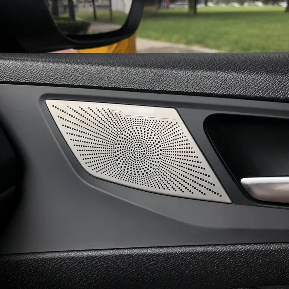 For Peugeot 308 T9 2016-2020 Auto Car Speaker Cover Stainless Door Loudspeaker Sound Trim Frame Sticker Interior Accessories