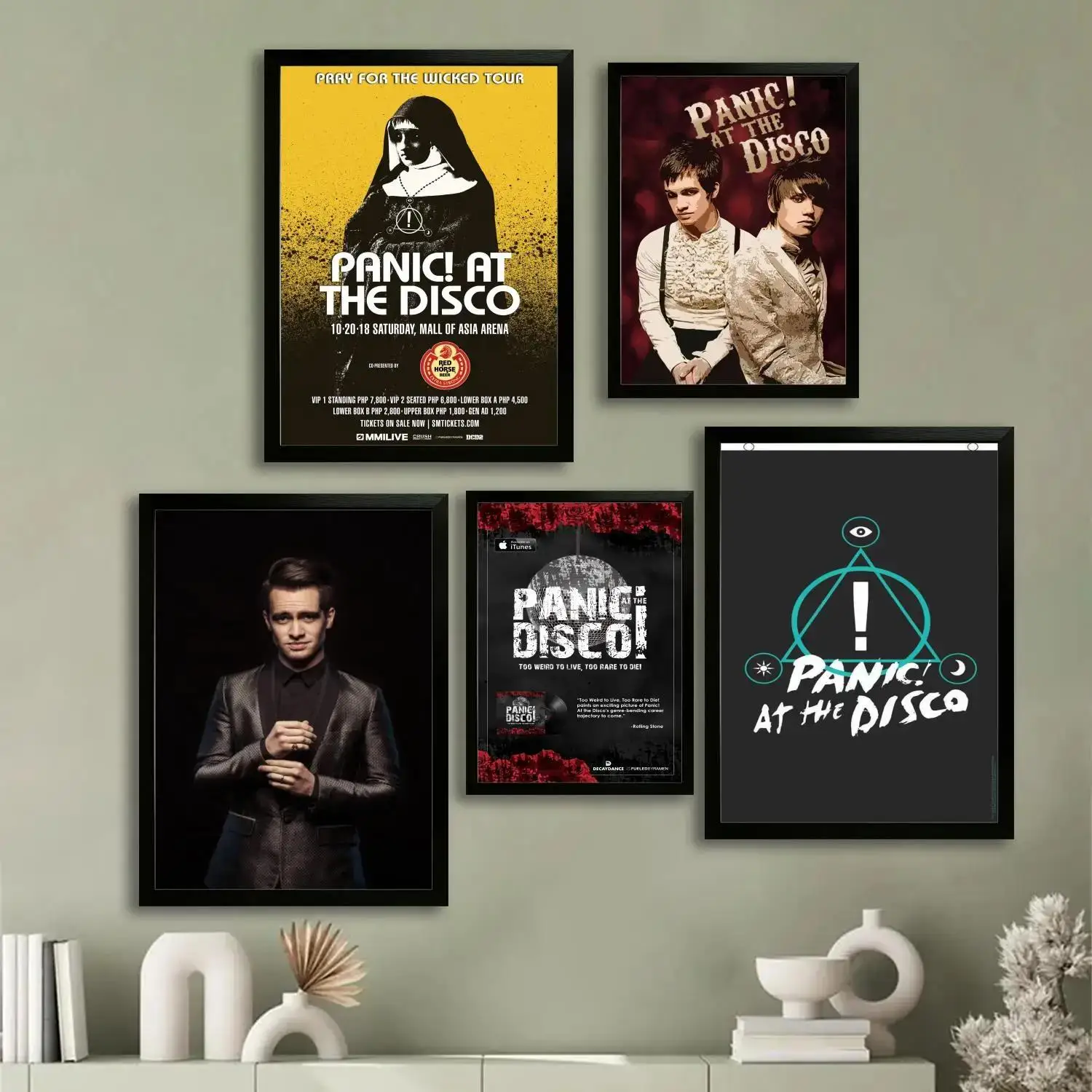 الذعر في ديسكو قماش ملصق فني ديكور غرفة نوم حديثة للعائلة جدار صورة فنية طباعة اللوحة الزخرفية #1