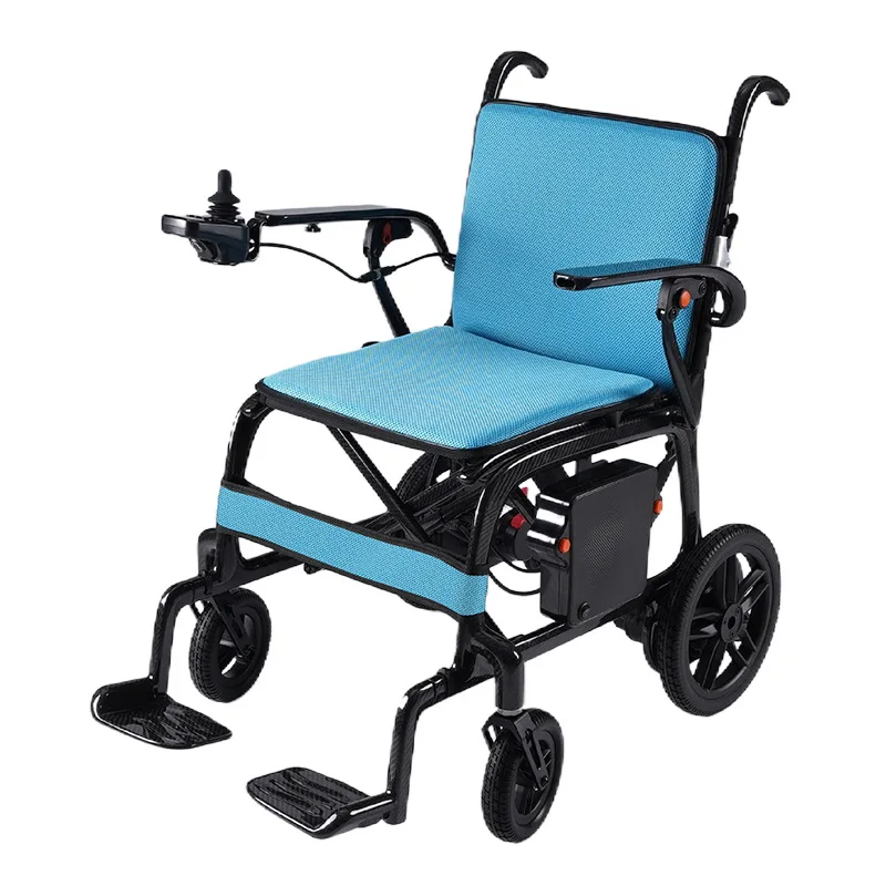 Cadeira de rodas elétrica ergonômica dobrável leve inteligente scooter portátil totalmente automático para idosos