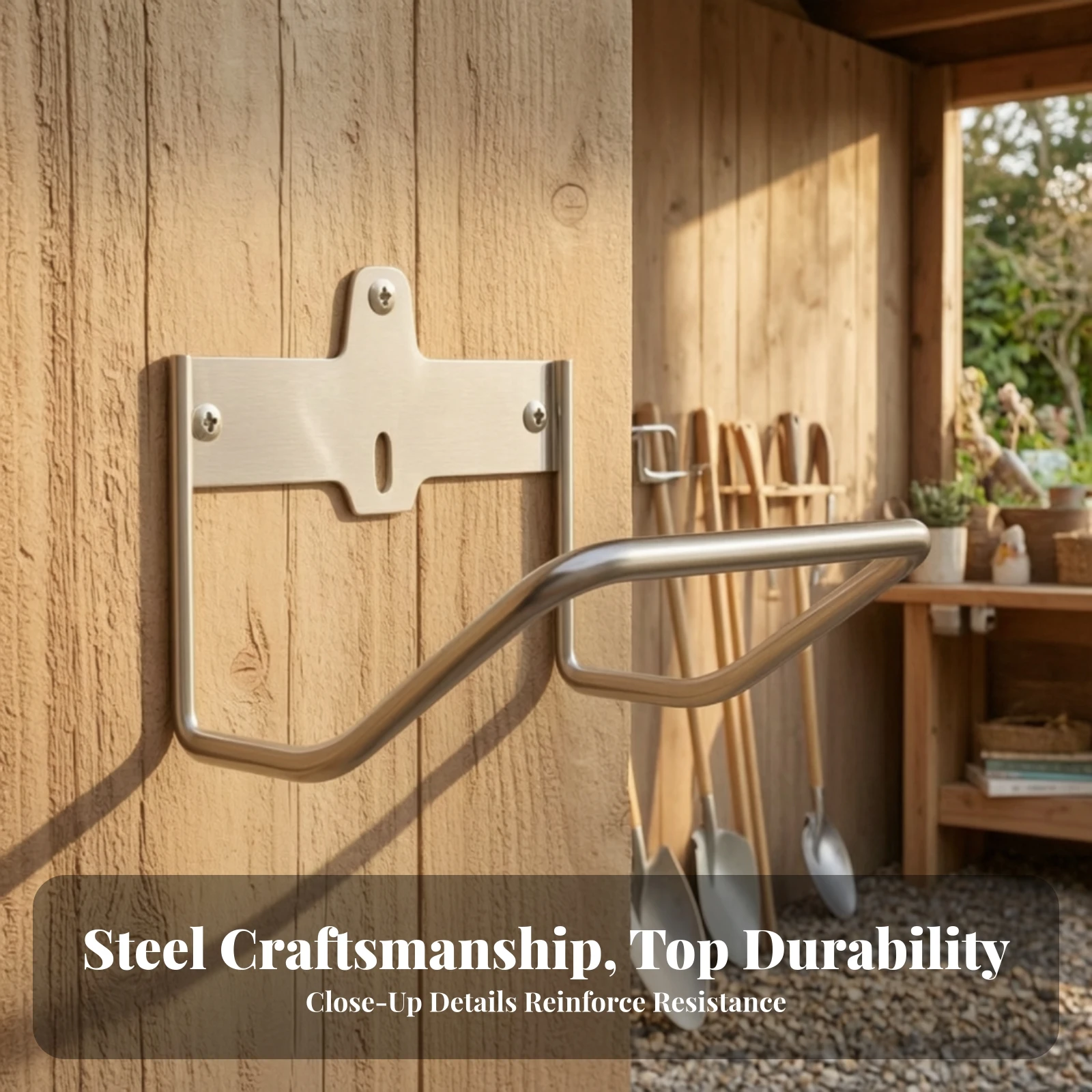 Ladder Bracket Stainless Steel Ladder Holder Hanging Bracket Wall-Mounted Hardware Heavy-Duty for Homeowners, Garage, Shed