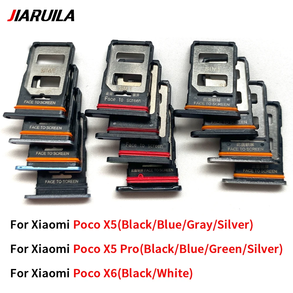 

Лоток для SIM-чипа, карман для держателя карт для Xiaomi Poco F5 Pro F6, держатель для лотка с двумя слотами для микро SIM-карты, детали для чтения карт SD
