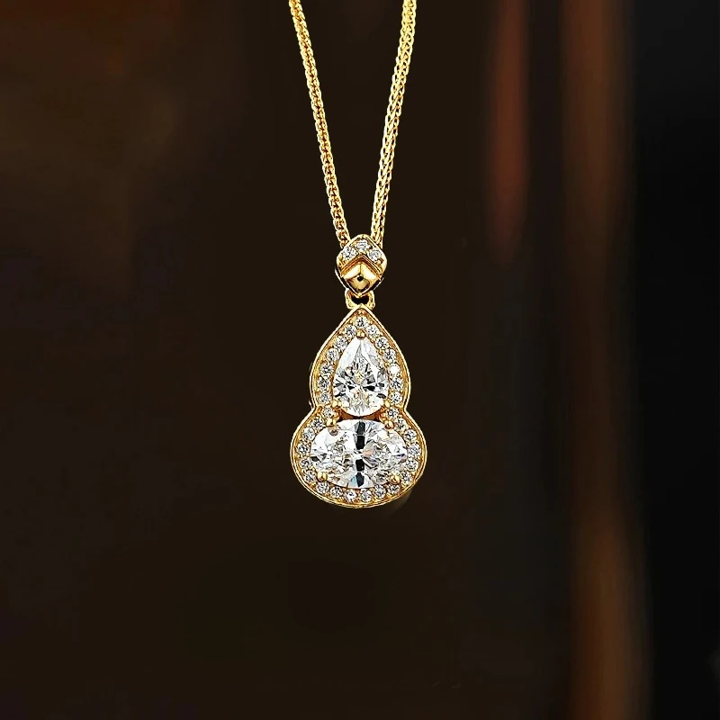 

Fulu Ice Mang новый китайский стиль тыква 925 серебряное ожерелье на ключице легкий роскошный нишевый кулон ежедневный стиль для поездок на работу
