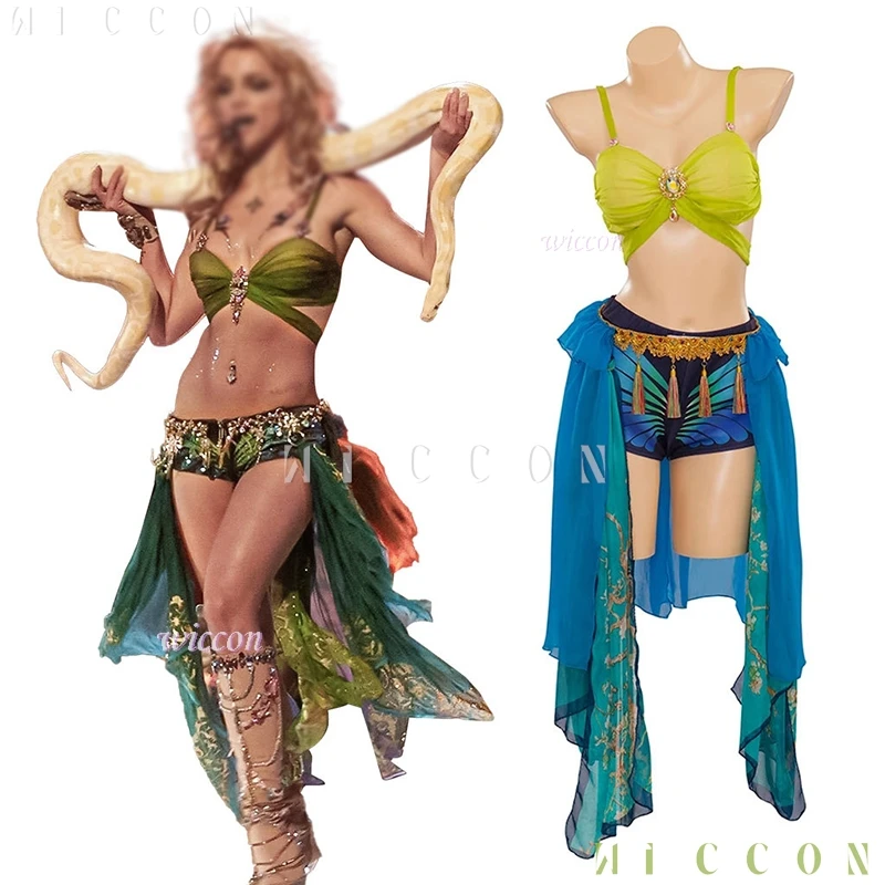 

Halloween Carnival Party Costume Super Star Britneyy Cosplay Sweet Girls Sexy Costume Adult Carnival Party Clothing