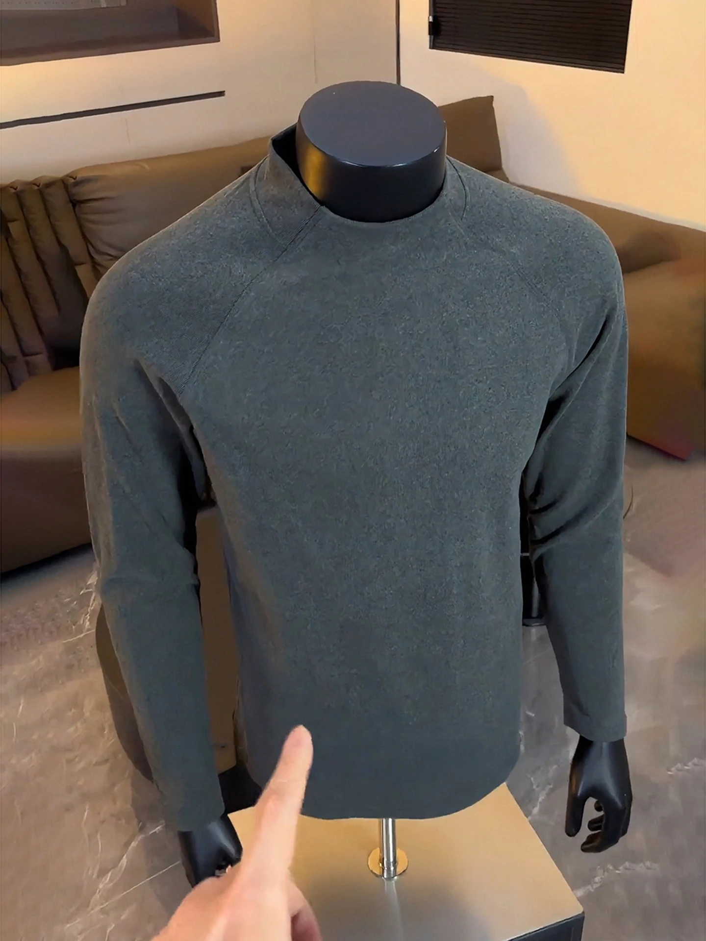 Deep ey Men's Thermal Long Sve T-irt f High Collar oulder Insertion Fitn Sport Inner Wear Dervo Base irt