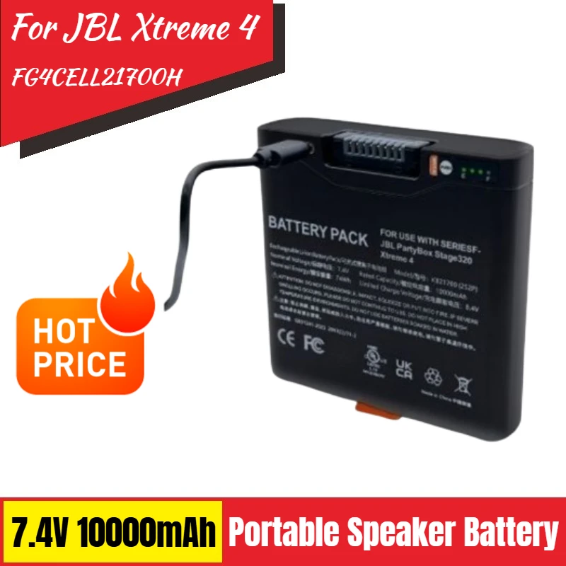 

FG4CELL21700H 7.4V 10000mAh Battery Type-C Direct Charging for JBL Xtreme 4 PartyBox Stage 320 Portable Speaker High Quality