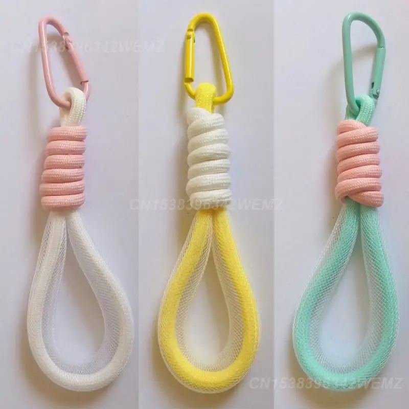 1PCS Two-color Mesh Woven Rope High Quality 12cm Pendant Braided Rope Fluorescent Mesh Rope Fashionable Polychromatic