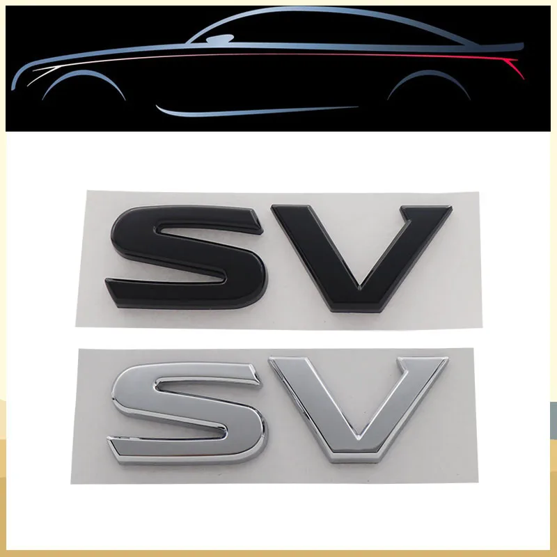 ثلاثية الأبعاد قسط SV S V رسائل للمملكة المتحدة اليابان اليابانية SUV على الطرق الوعرة محرك السيارة هود الحاجز الجذع الذيل الخلفي ملصق مائي شارة ملصق #1