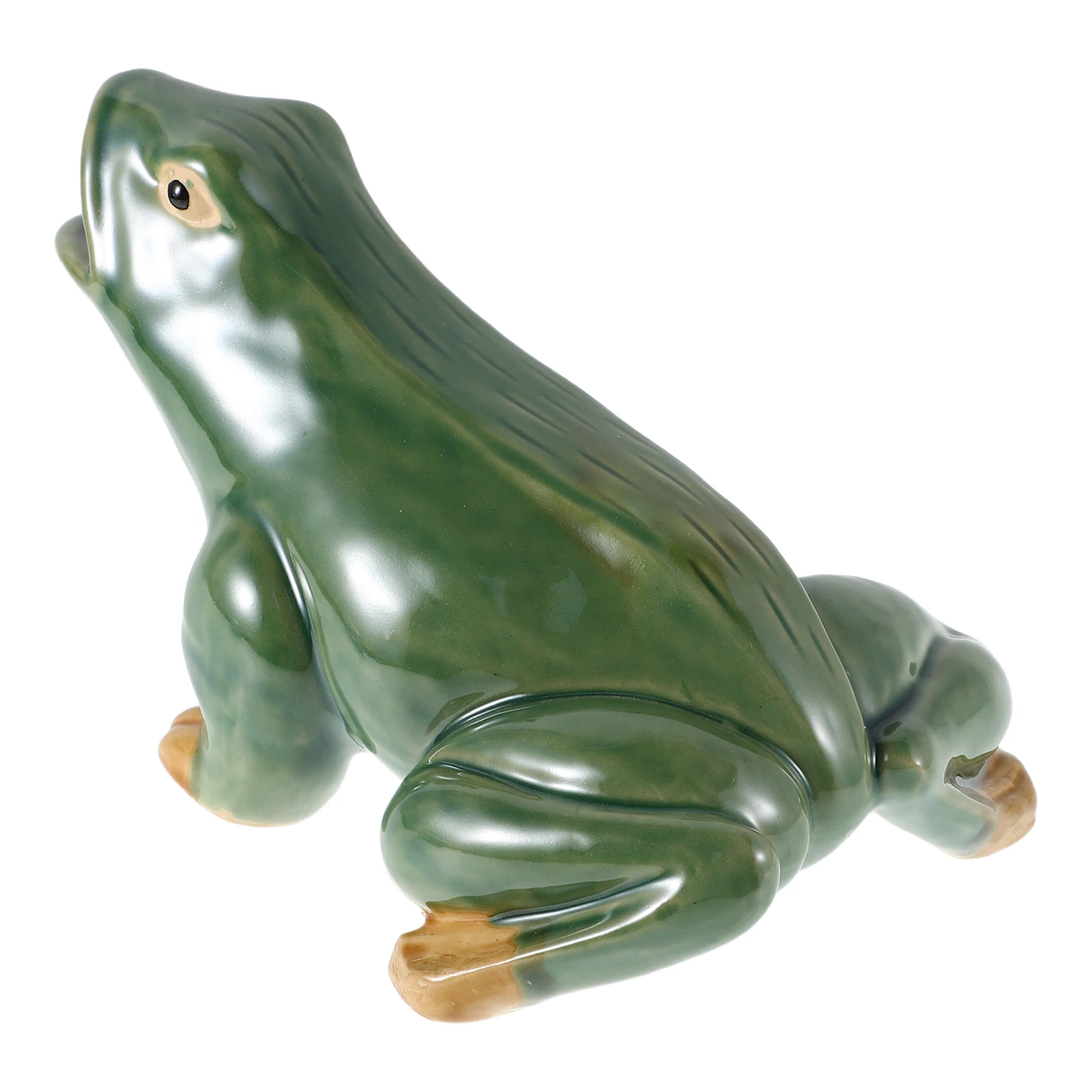 

Big Mouth Ceramic Frog Sculpture for Water Circulation in Fish Tanks Ponds Gardens Enhances Aesthetic with Natural Whimsical