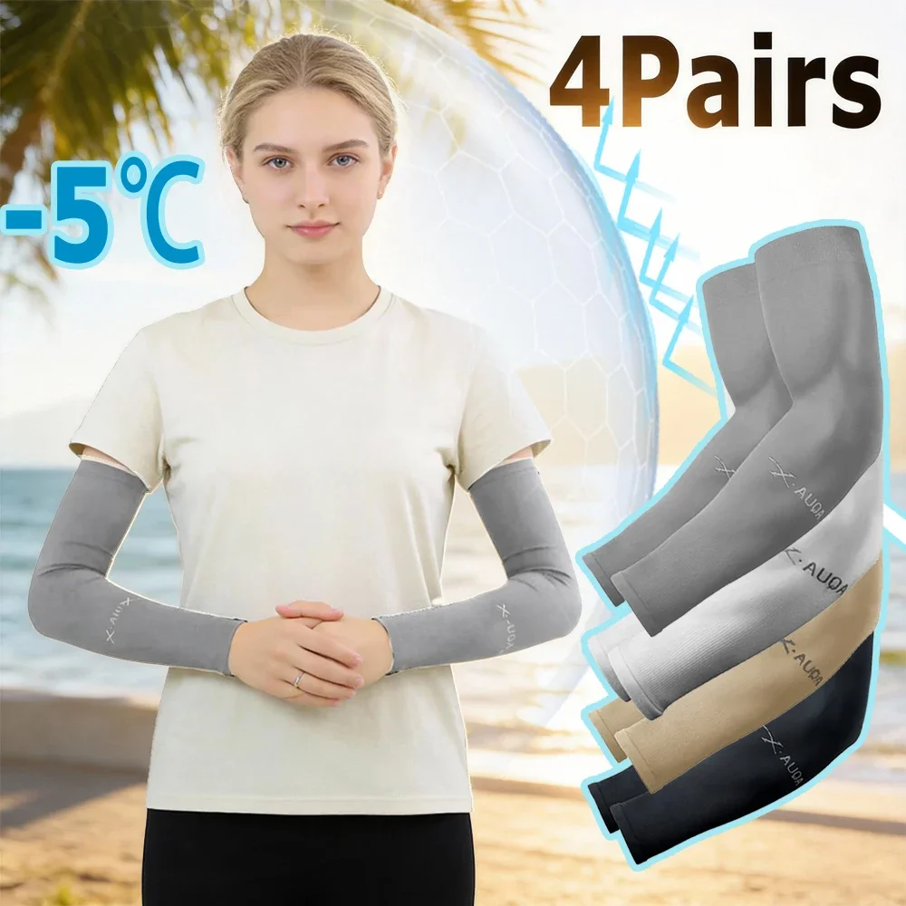 

4 пары - Универсальные охлаждающие нарукавники унисекс - Дышащая ткань для компрессии и изоляции - Идеально подходят для занятий спортом на открытом воздухе, гольфа, велоспорта.