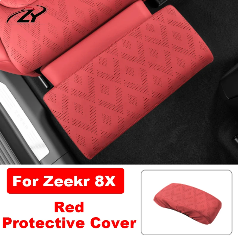 For Zeekr 8X 2026 2027 Second Row Electric Leg Rest Protection Cover Rear Seat Anti-kick PU Leather Pad Interior Accessories