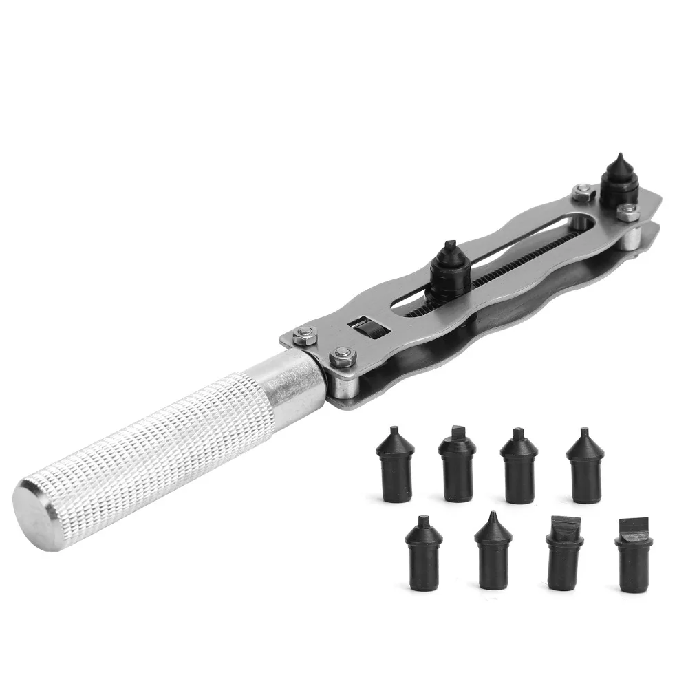 All steel material Watch Case Opener Extended lengthened 10 replaceable claws Watch Back Remover Two claw design