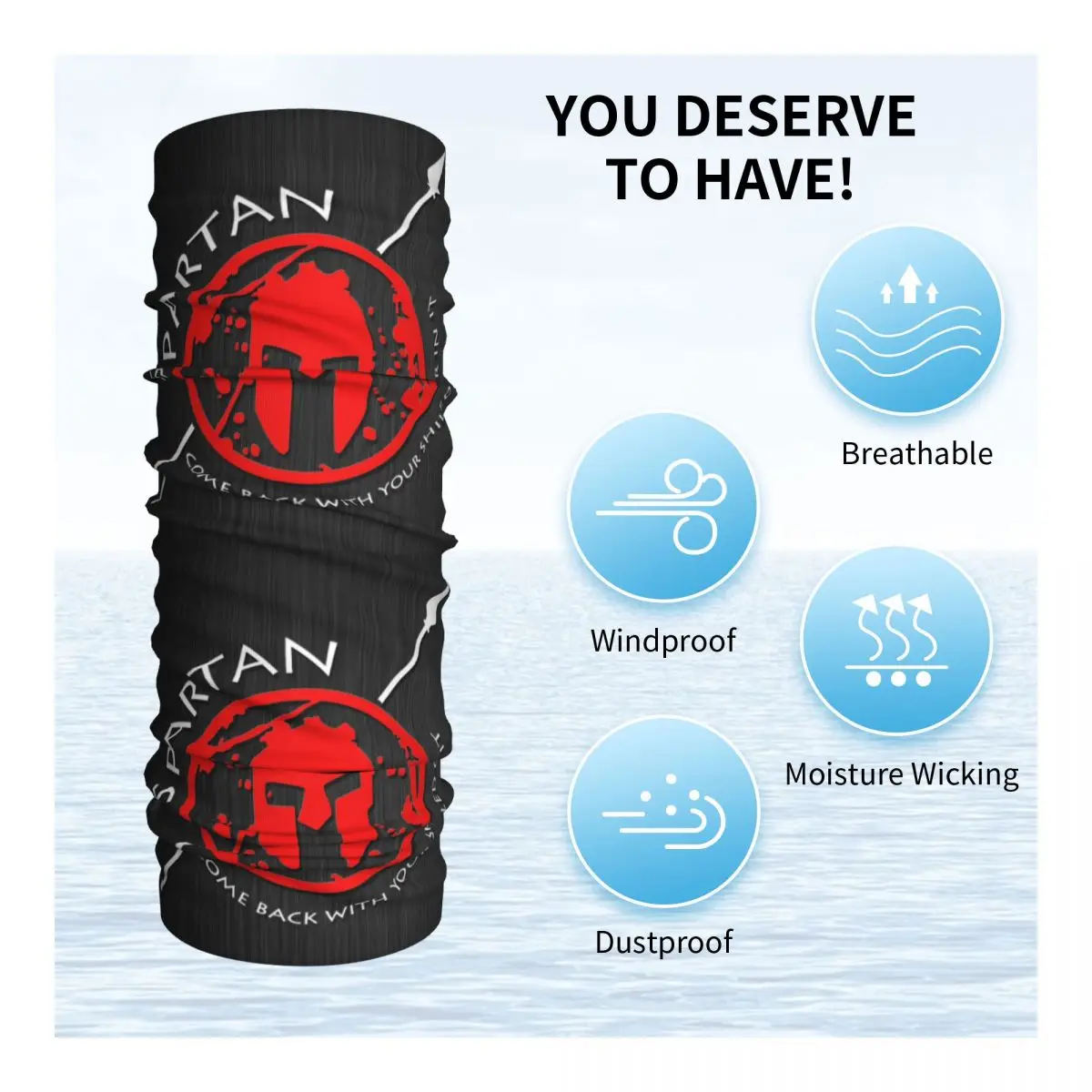 Spartan Race Sparta Spirit Winter Headband Neck Warmer Women Men Hiking Running Tube Scarf Face Bandana Gaiter