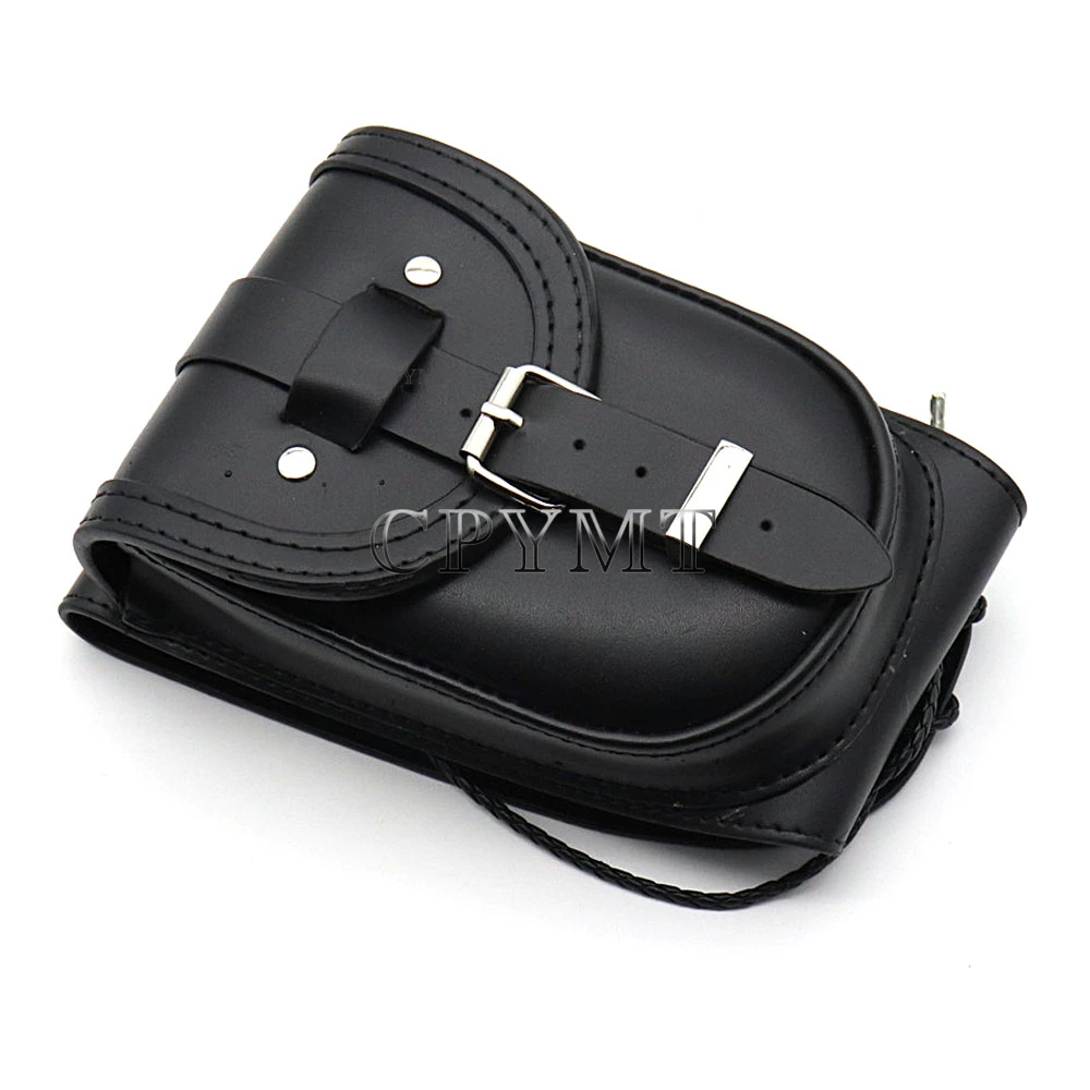 

Motorcycle Gas Tank Leather Bag Dash Console Center Pouch Black Bag Leather Hanging Bags fit For Harley Sportster XL 883 1200 48