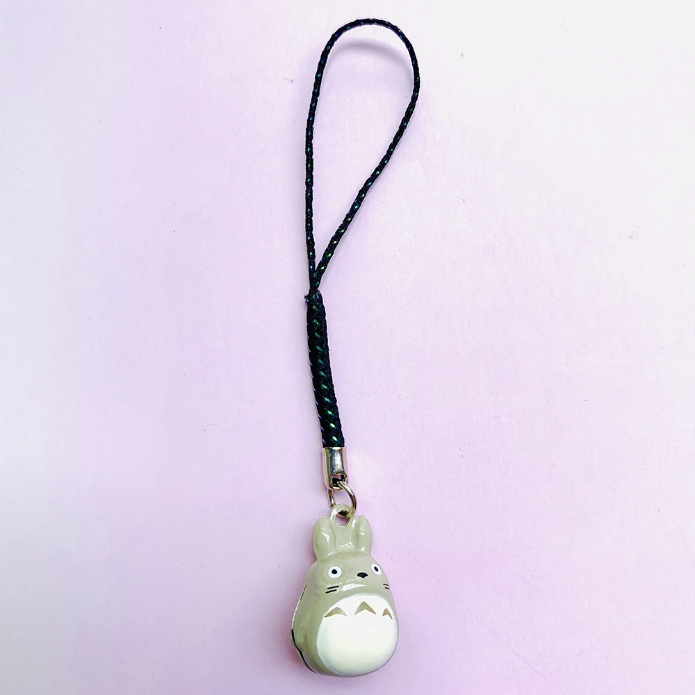 1pcs kawaii copper bell pendant anime lucky cat phone straps for mobile phone accessories charm straps novelty gift diy keychain
