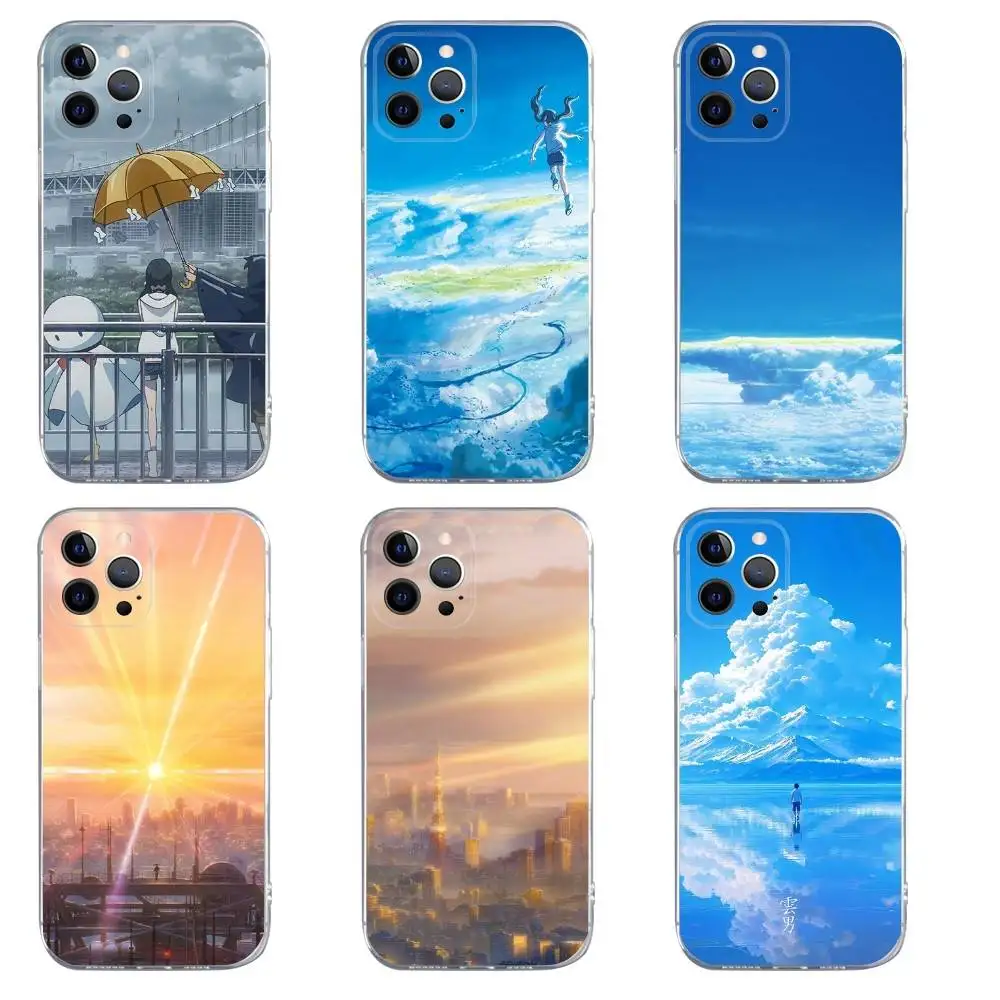 

W-Weathering You Cartoon Phone Case For iPhone 16,15,14,13,12,11,Pro,Max,Xs,Xr,X,7,8,Plus,Mini Silicone Clear Cover