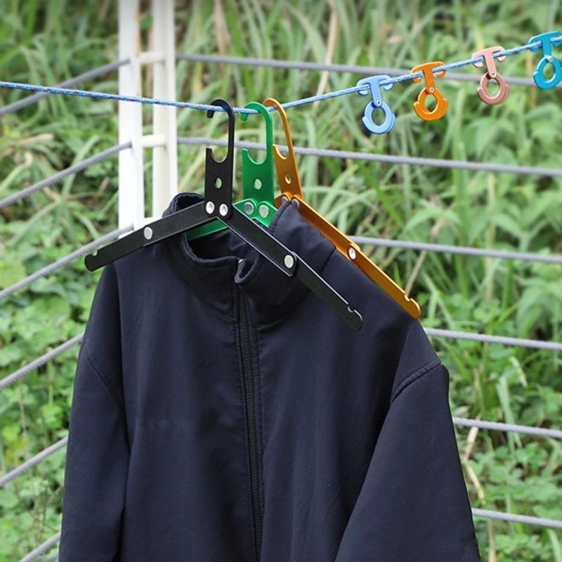 Q39E Foldable Travel Hangers, Portable Lightweight Aluminium-Alloy Collapsible Hanger