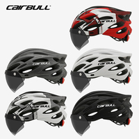 Lightweight Bicycle Helmet MTB Mountain Road Comfortable Breathable Led Safety Bike Helmets Men Women Detachable Goggles 54-62CM