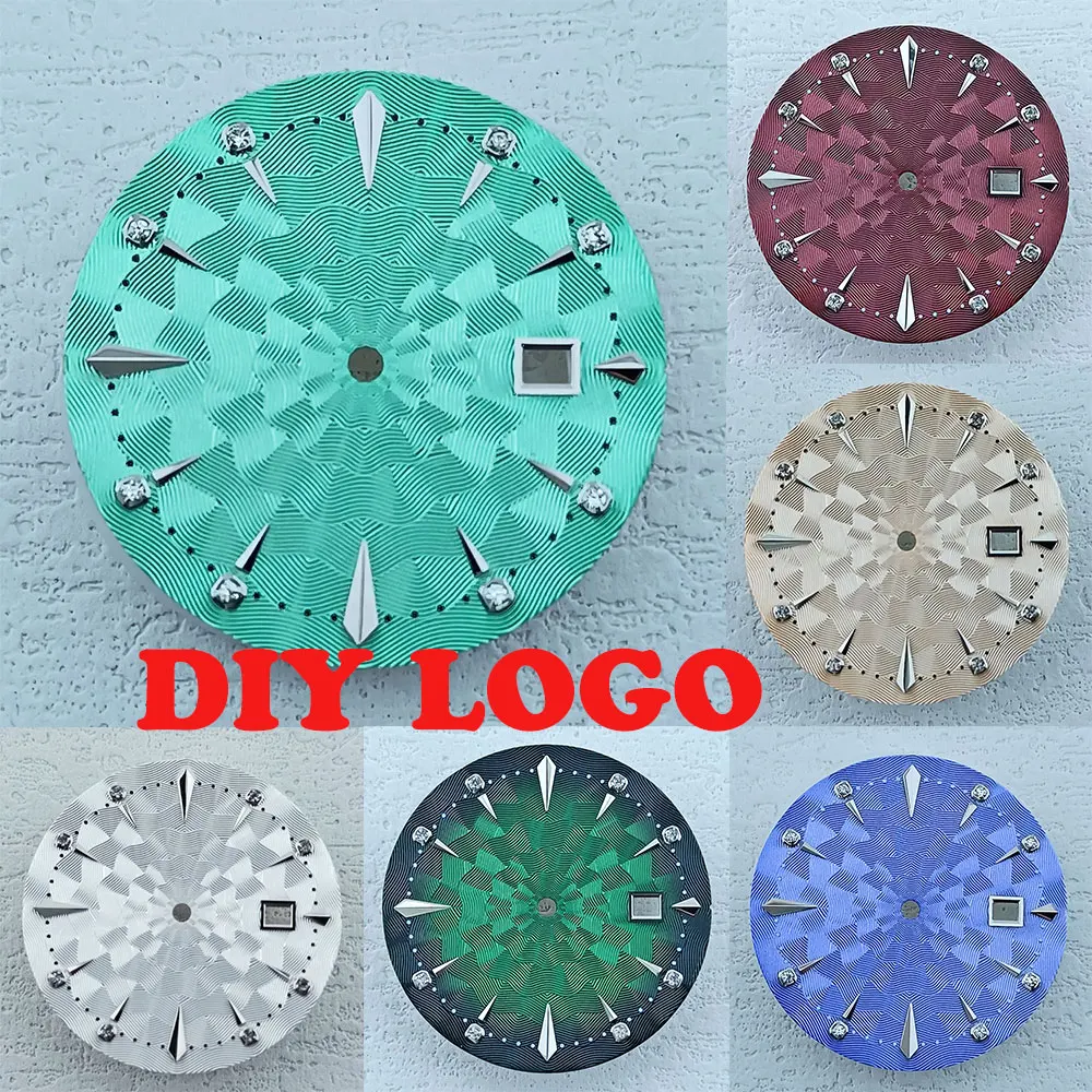 35mmNH35 Cocktail watch dial for NH35 NH36 movement, diamond dial, no glow in the dark dial, watch accessories