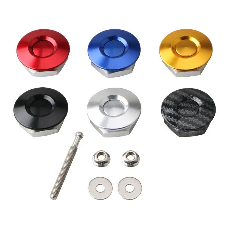 

30mm Push Button Quick Release Hood Bonnet Pins Lock Clip Car Bumper Latch Kit Car Accessories