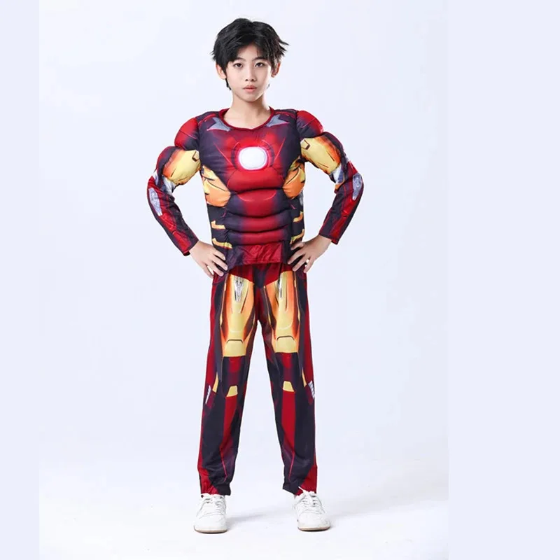 Sky03 Bambini Iron Man Costume Cosplay Party Tuta muscolare Supereroe Vestito per bambini Ragazze Ragazzi Top Pantaloni Set Abbigliamento casual Ha55Hu%