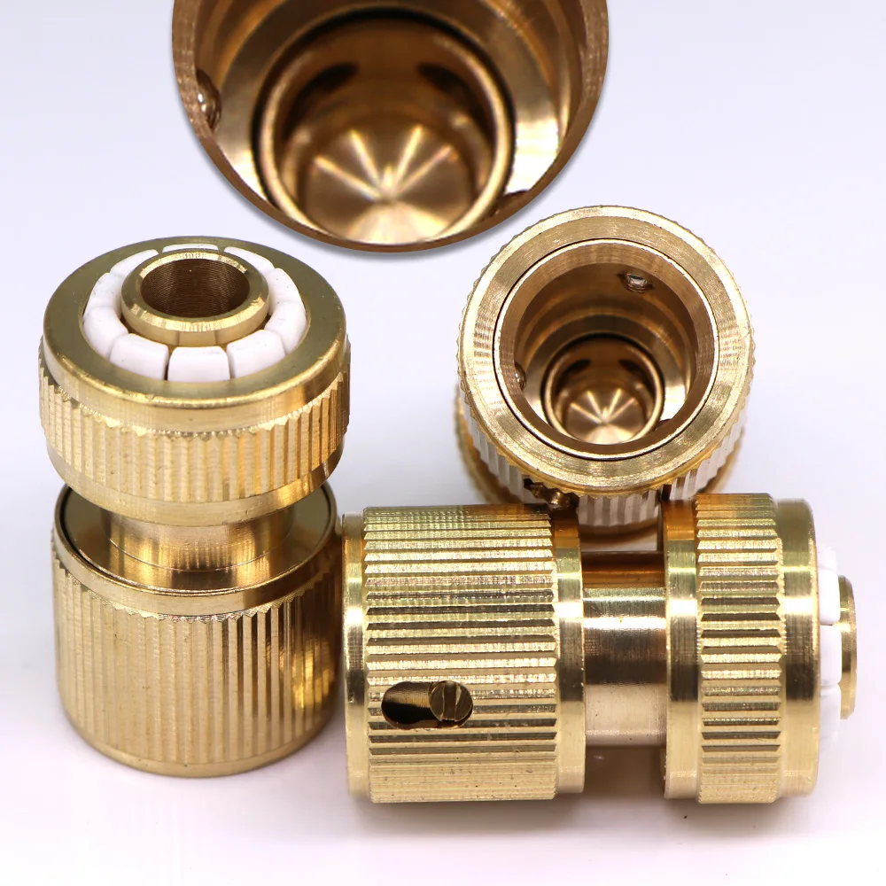 

1PCS 16mm 1/2" 3/4" Stop Water Copper Adapter Brass Hose Connect Repair Quick Connector Irrigation Pipe Coupling Joint Extender