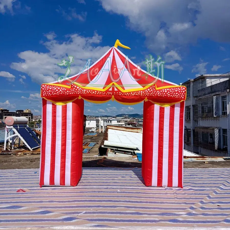 3mWx3mH Popular Fashion Inflatable Red and White Circus Arch Party Event Advertising Outdoor Place Door