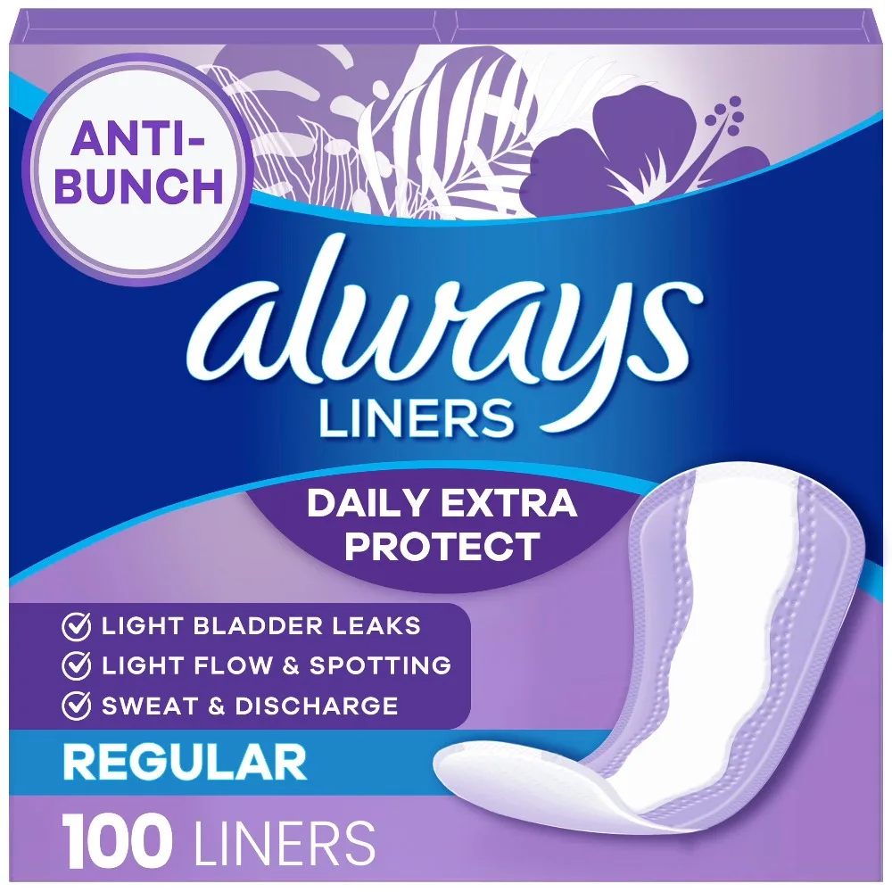 Extra Protect Unscented Panty Liners 100 Count
