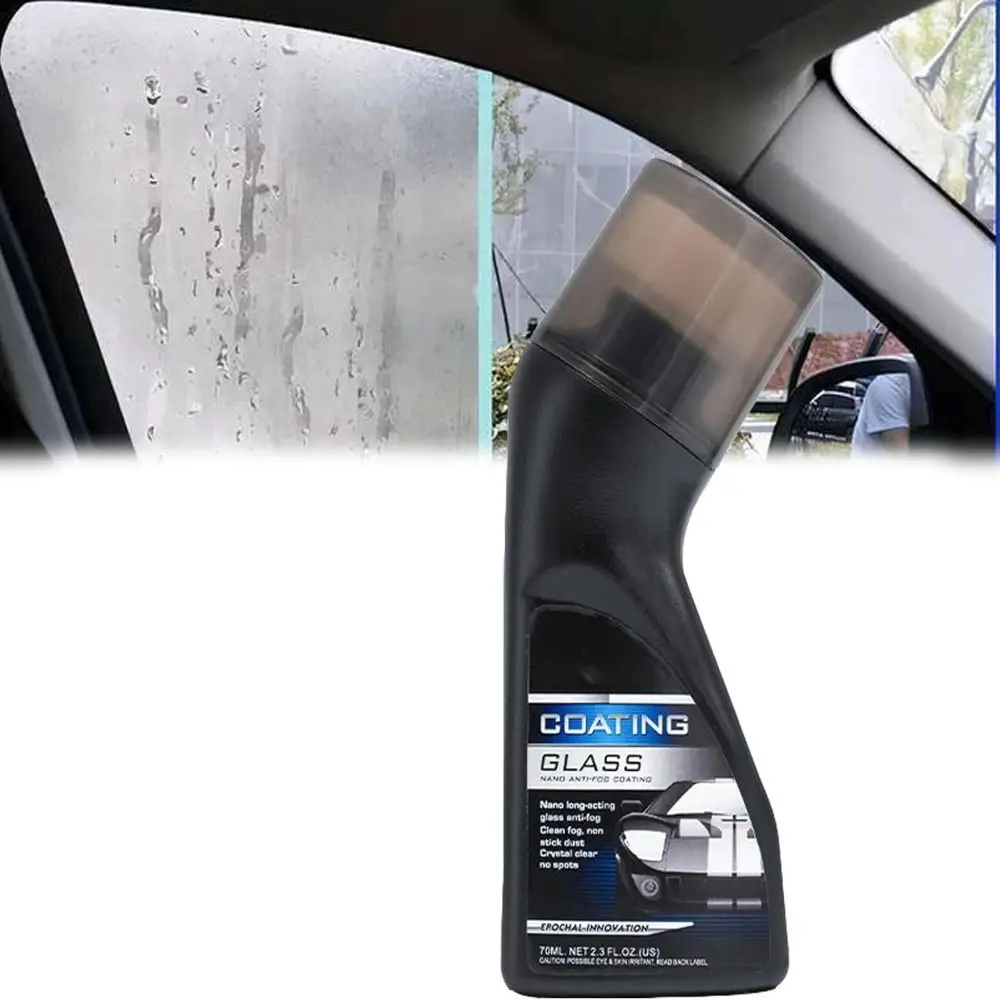 70ml desembaçador de vidro do carro à prova dwaterproof água ferramenta de cuidados de carro pára-brisa agente à prova de chuva desembaçamento rápido agente anti-nevoeiro de pára-brisa automático