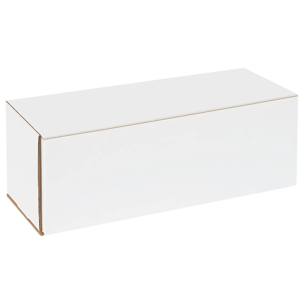 صناديق قابلة للطي للكتاب المموج الأبيض متعددة العمق 12.125 × 9.125 × 2 للتغليف بالجملة