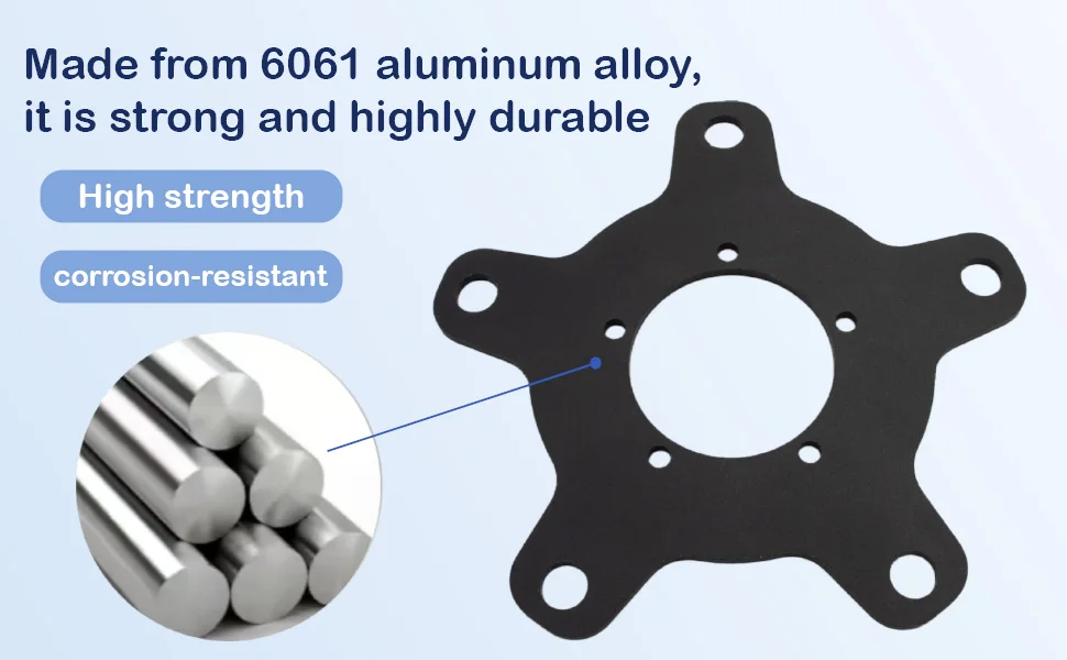 Fahrradteil für Tongsheng DZ8 Mittelmotor Kettenblattadapter BCD130 Aluminiumlegierung E-Bike TSDZ8 Spider Kurbeladapter – Detail 3