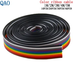 1/5meters/lot Ribbon Cable 10WAY Flat Color Rainbow Ribbon Cable Wire Rainbow Cable 10P Ribbon Cable 28AWG