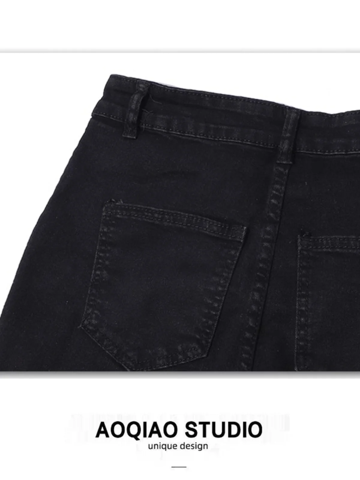 Elastic Flared Jeans Women's High Waist Large Size Bootcut Pants Slimming orties Floor-Length  Hoof Jeans