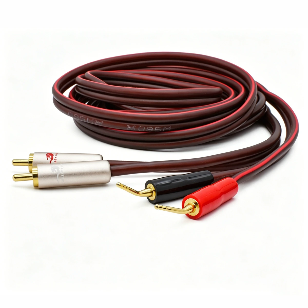 Aktywny kabel głośnikowy Hifi OFC Podwójny RCA do podwójnej wtyczki bananowej 2Y 2.0 Pin do sub-ukłośnika AMP Kabel Soundbox 1M 2M 3M 5M 8M 10M — zdjęcie produktu 5