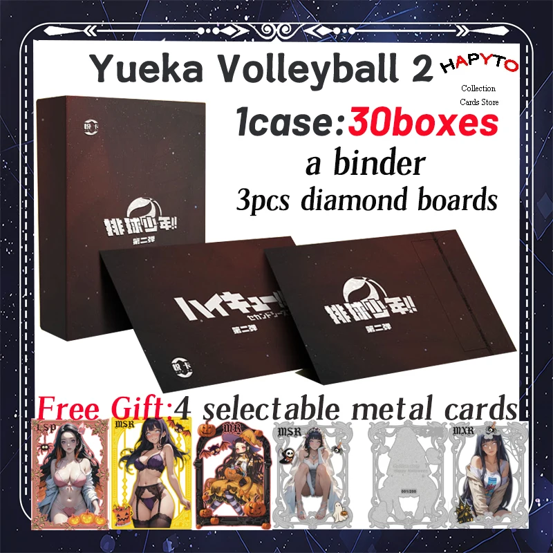 Newest Yueka Volleyball Wave Boys 2 Japanese Anime Haikyuu Creative Collection Cards CCG TCG ACG Booster Box CCG TCG Hobby Gift