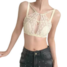 KUCLUT Lace Fixed Shoulder Strap Bra Full Cup Minimizer Anti Sag Side Gathering Comfort Non Wired Everyday Underwear For Ladies