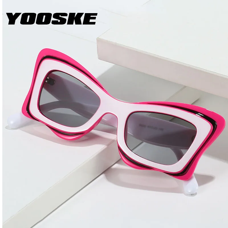 2024 New Women's Butterfly Irregular Sunglasses Cat Eye Punk Style Sunglasses Luxury Brand Women's Sunglasses