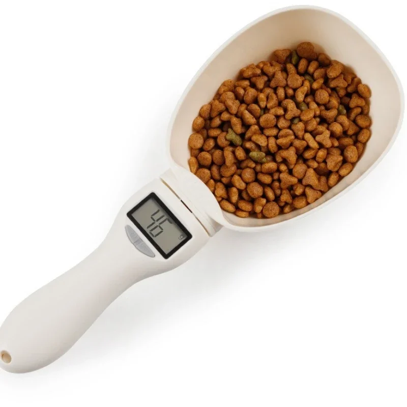 

Pet Food Measuring Scoop Electronic Dog Cat Food Measuring Cup Digital Spoon Scale Kitchen Food Scale with LED Display