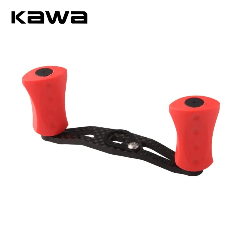 Kawa Fishing Reel Handle Carbon Fiber With Rubber Knob For S/ D/ A Baitcasting Hole Size 8*5/7*4mm Length 90/105mm DIY