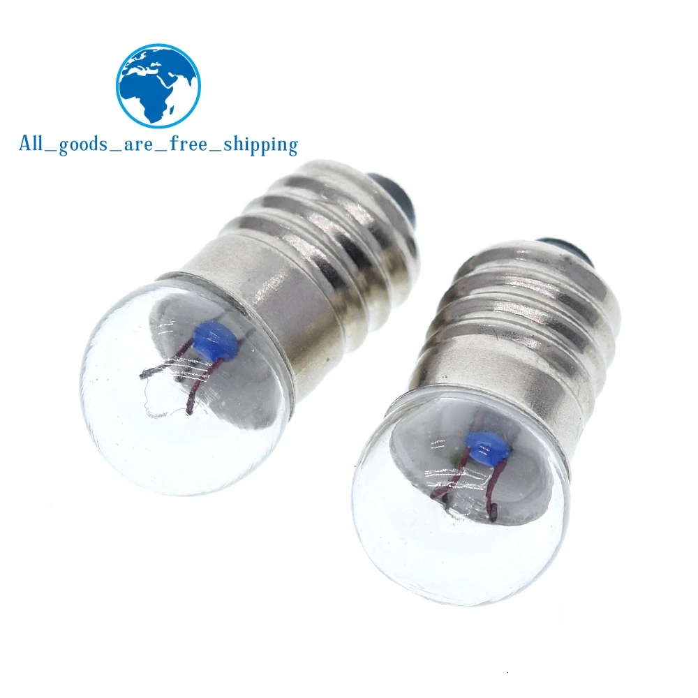 TZT 10pcs Student Electrical Experimental Physics Class Used 0.3A  0.5A 1.5V 2.5V 3.8V 6V Small Incandescent Bulbs